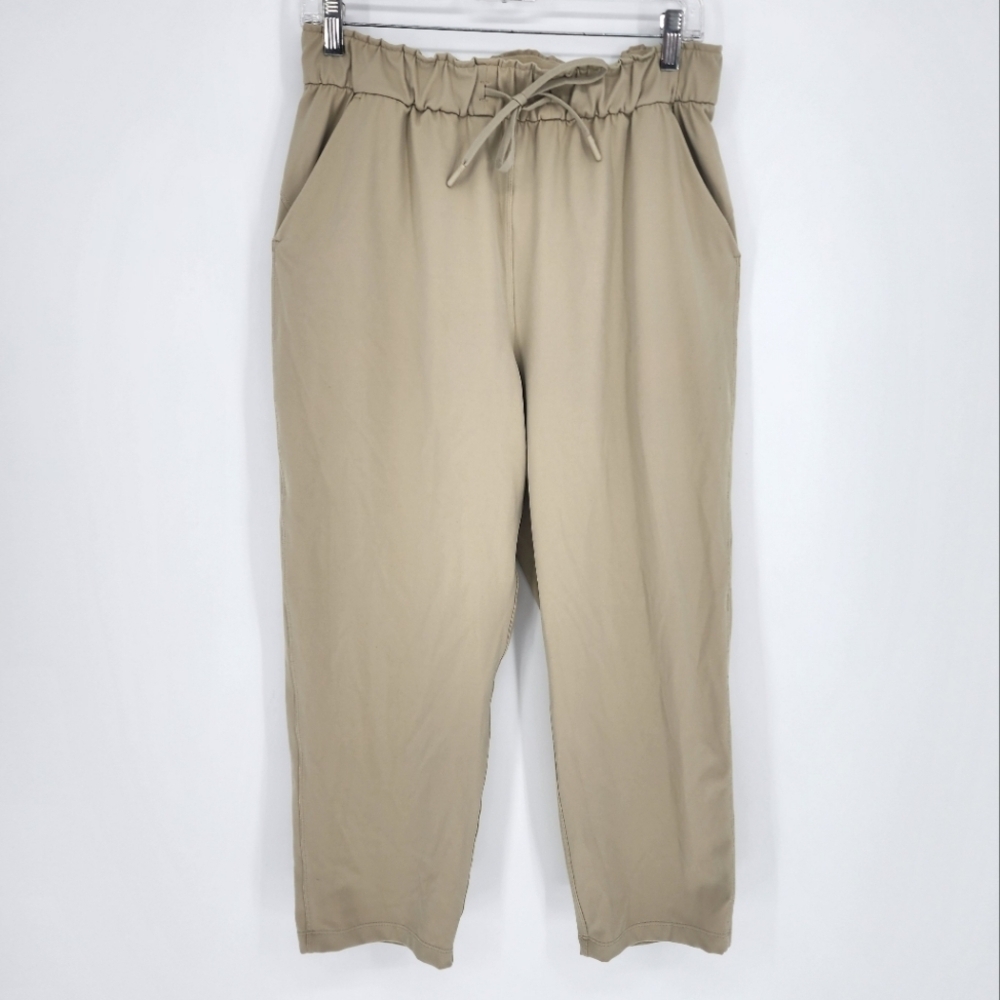 Lululemon Stretch High Rise Crop Pants Trench 8